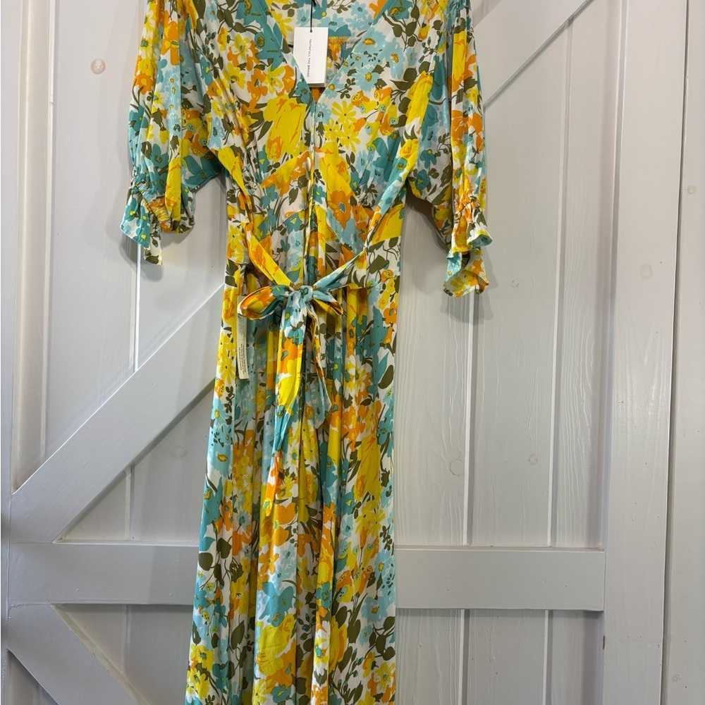 Faithful the Brand Anthropologie Rafa Midi Dress Annina Floral Print Feminine 6 - Picture 3 of 10